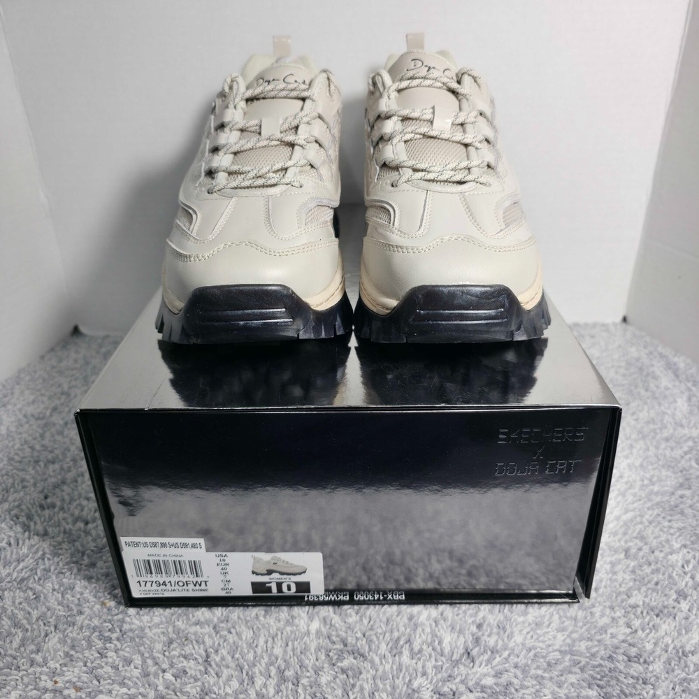 Skechers Doja Lite Shine Sneakers Shoe Womens 10 Shine Off White 177941.OFWT NEW - Picture 2 of 14